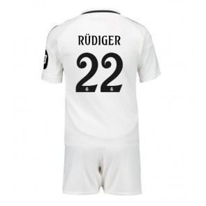 Real Madrid Antonio Rudiger #22 Domaci Dres za Dječji 2024-25 Kratak Rukavima (+ kratke hlače)